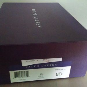 Ralph Lauren White leather strap Heels